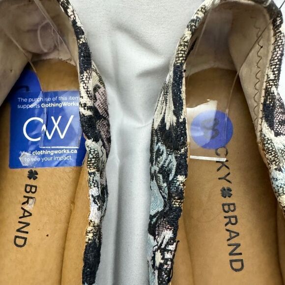 Lucky Brand Floral Print Flats Blue - Picture 5 of 7